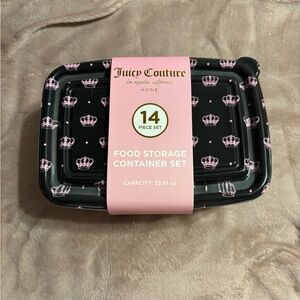 Juicy Couture Black and Pink Crown Container Set